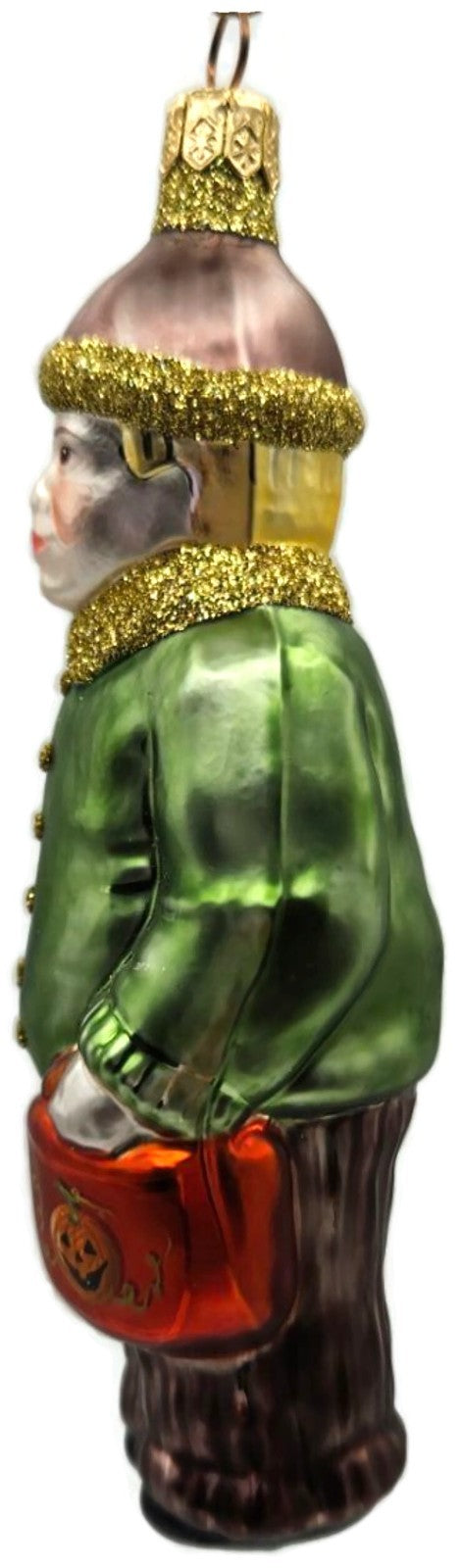 Patricia Breen Henry's First Day of School Green Brown Glass Ornament 97192