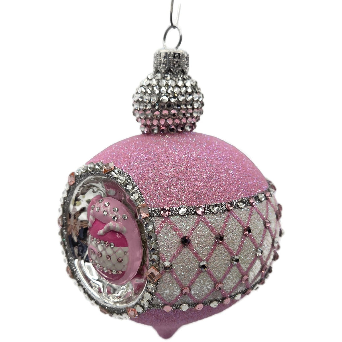 Patricia Breen Anniversary Reflector Pink Chameleon Christmas Ornament CATZ 38887