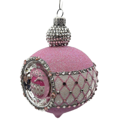 Patricia Breen Anniversary Reflector Pink Chameleon Christmas Ornament CATZ 38887