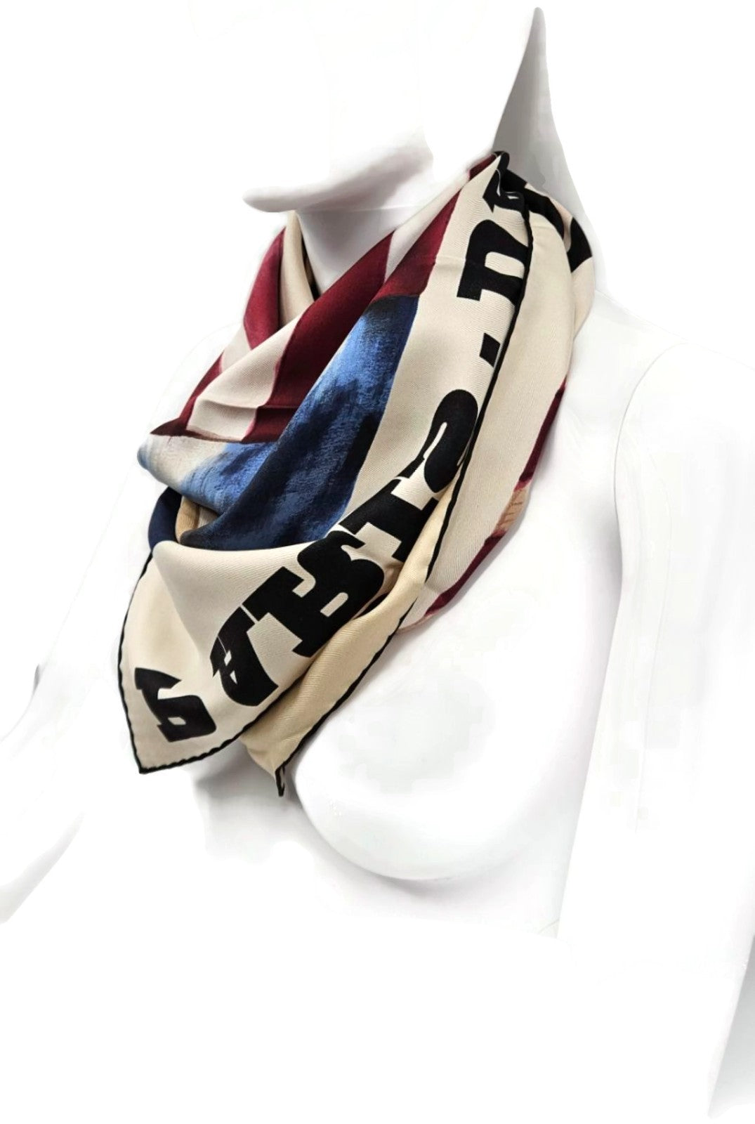 Chanel Paris Dallas Pre Fall Collection American Flag 26" Square Silk Scarf7