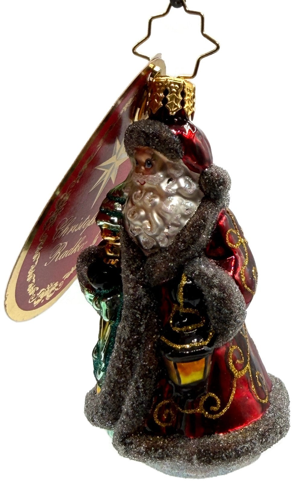 Christopher Radko Traveling Father Christmas Gem Santa Claus Ornament 10202418