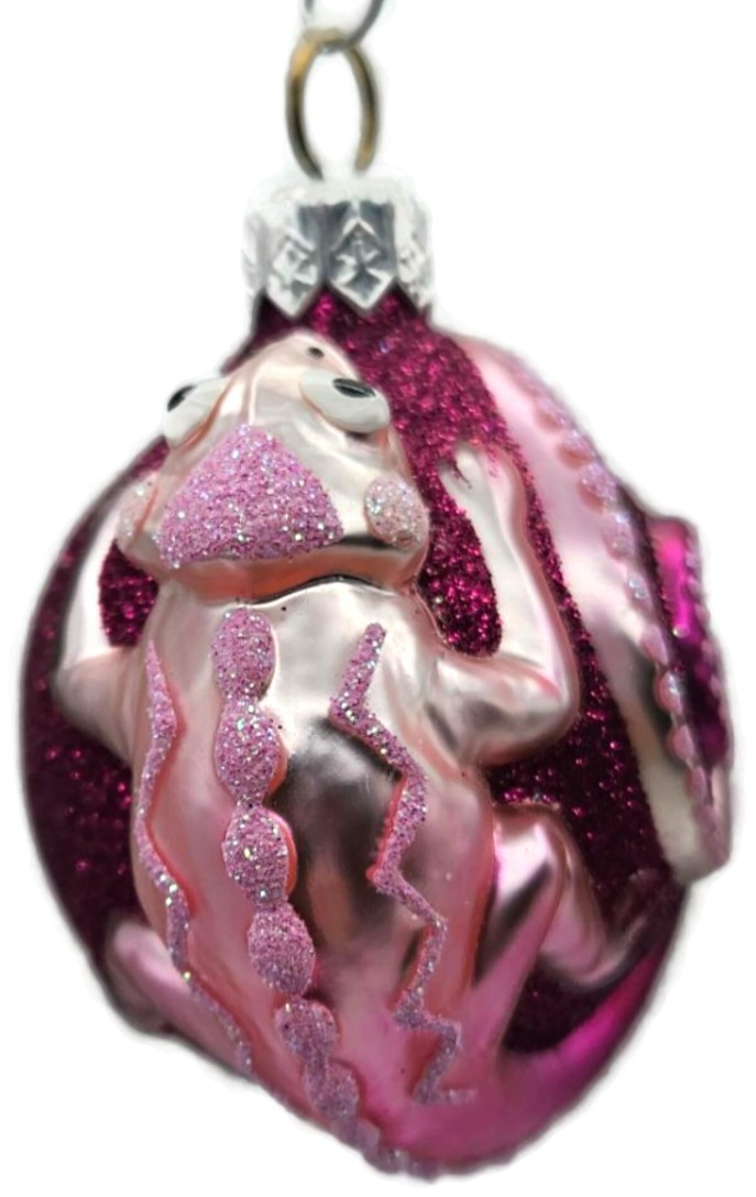 Patricia Breen Once Again for James Fuchsia Chameleon Christmas Ornament 26695