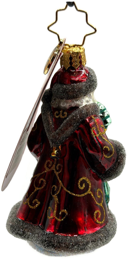 Christopher Radko Traveling Father Christmas Gem Santa Claus Ornament 10202414