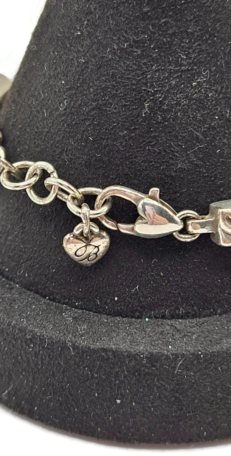 Brighton Regina Purple Amethyst Swarovski Crystal Silver Plated Heart Bracelet5
