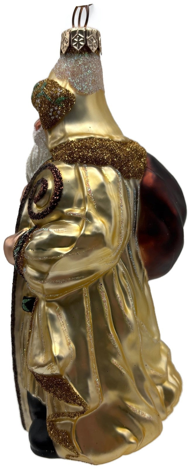 Patricia Breen Van Mourik Santa Claus Gold Brown Fall Christmas Ornament 20446