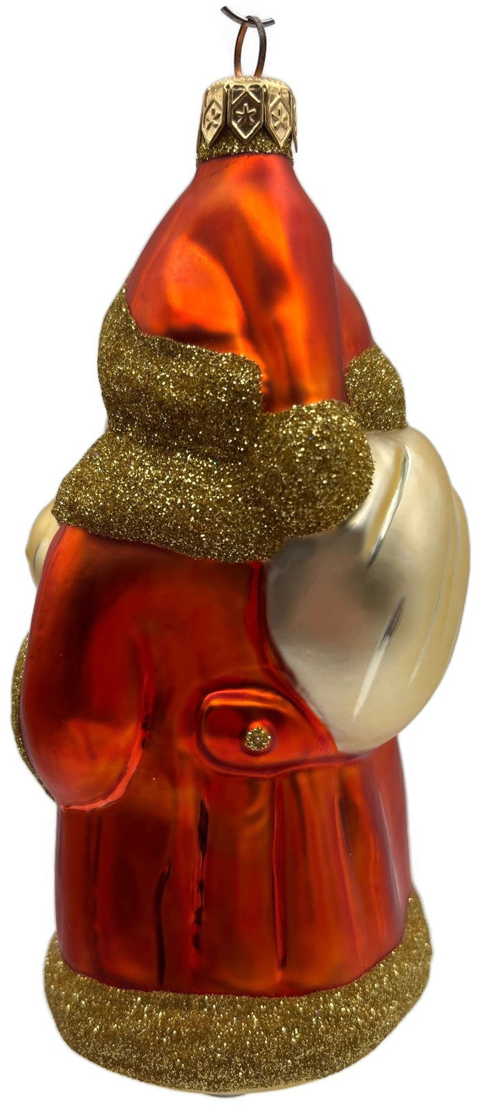 Patricia Breen Santa and Teddy Orange Gold Bear Christmas Tree Ornament 96424