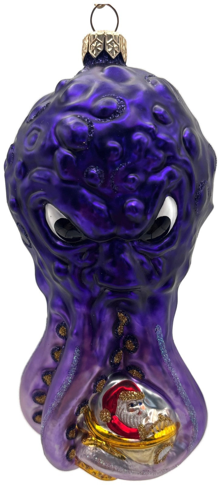 Patricia Breen Help Santa! Purple Octopus Aquatic Summer Christmas Ornament 99130