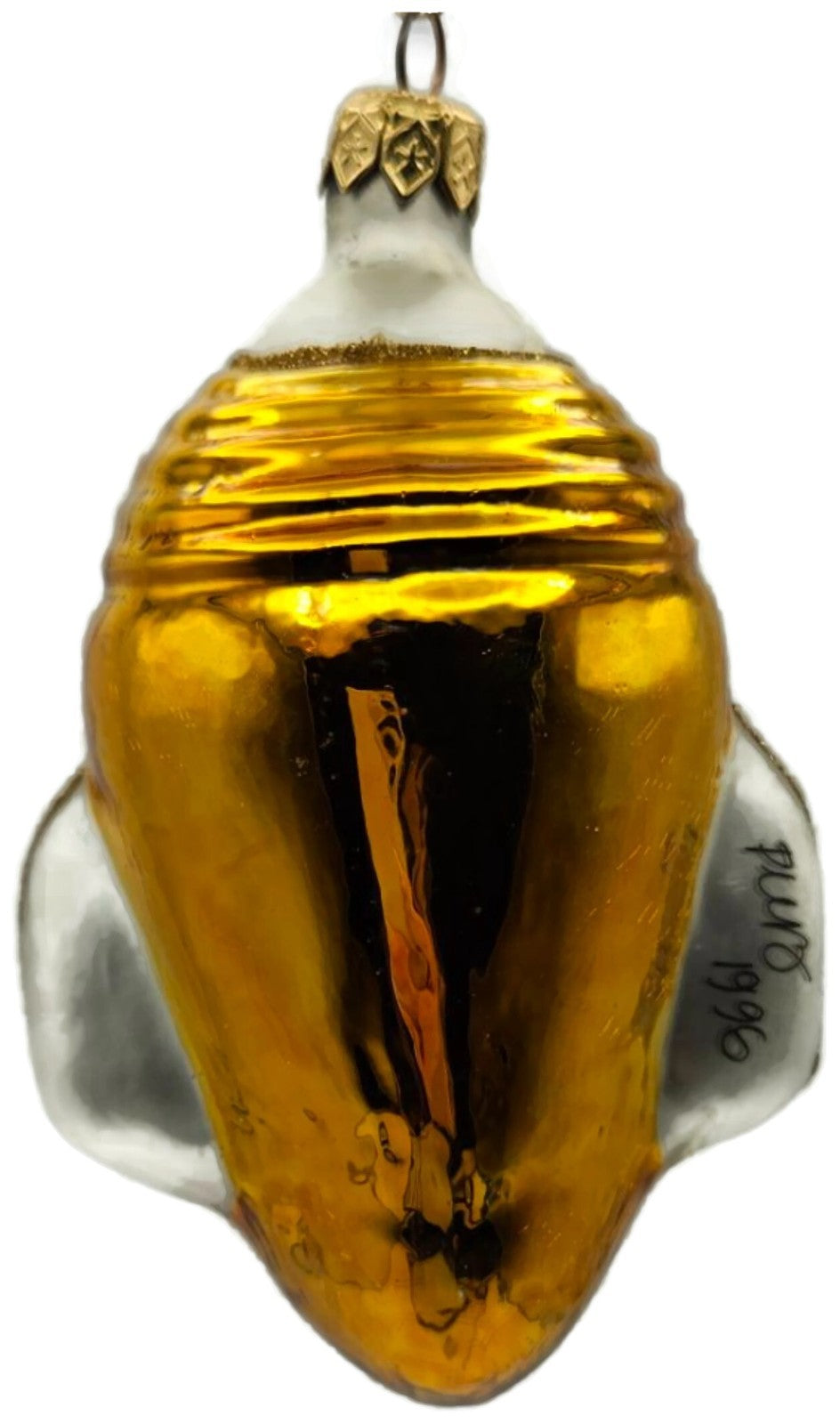 Patricia Breen Spruce Goose Gold Glass Plane Signed Christmas Ornament 9436AUC4