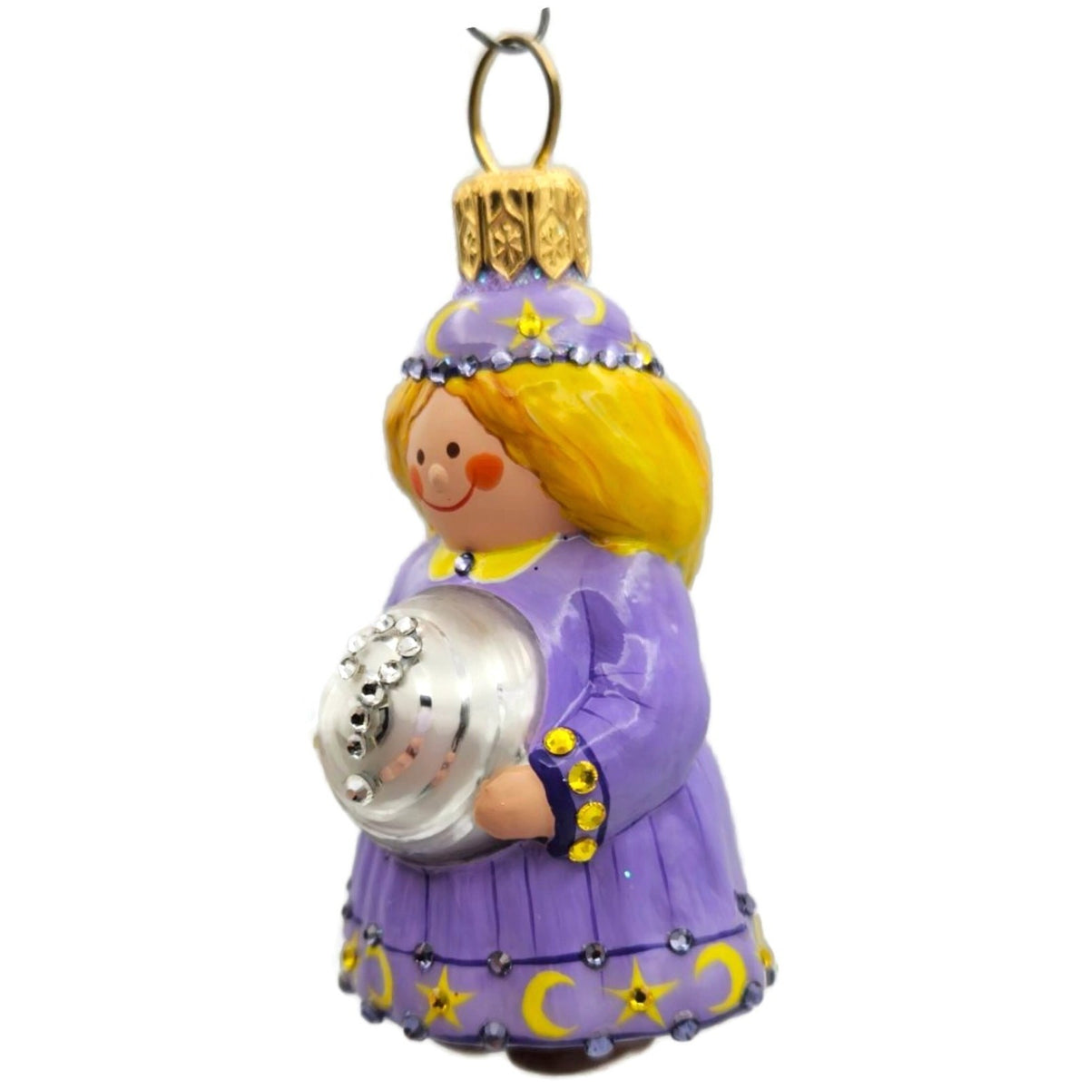 Patricia Breen A Bright Future Violet Moon Stars Purple Halloween Ornament 29047