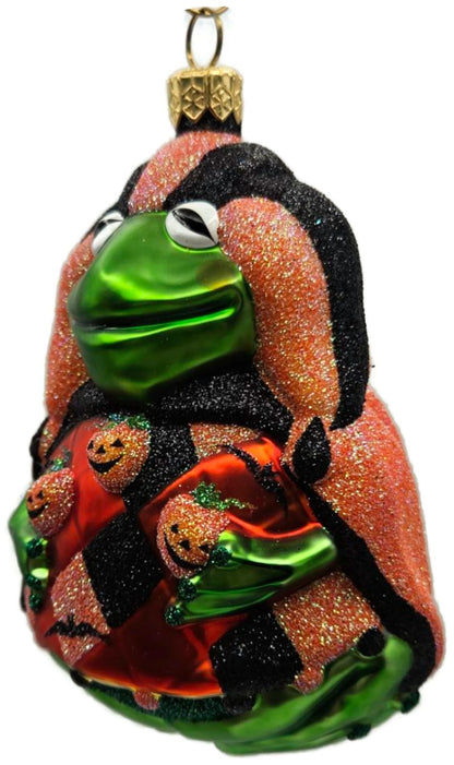 Patricia Breen Yorick Frog Halloween Orange Pumpkins Christmas Ornament 20461