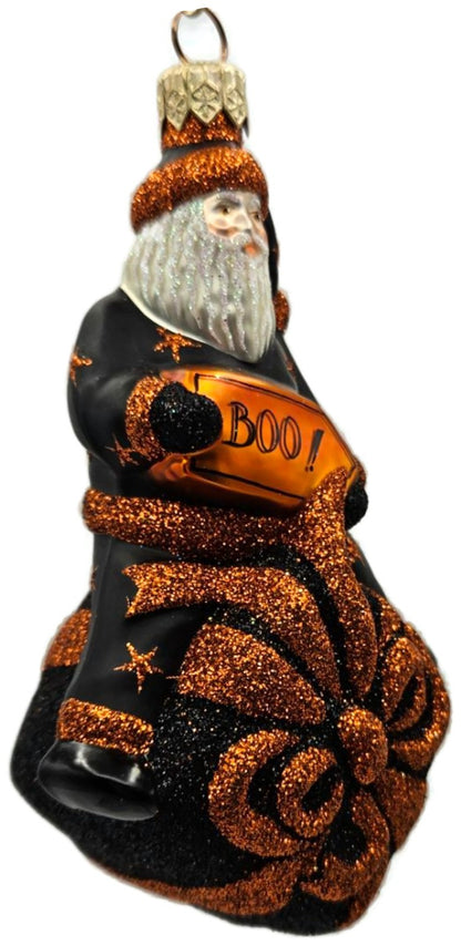 Patricia Breen For You Henry Black Orange BOO Santa Halloween Ornament Item 20137