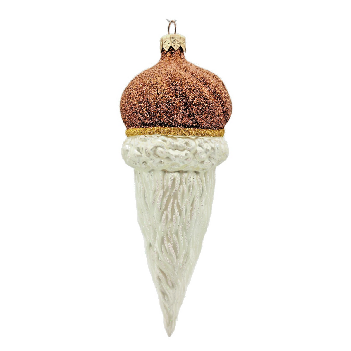 Patricia Breen Minsk Santa Claus Copper Glitter Christmas Holiday Ornament 96355