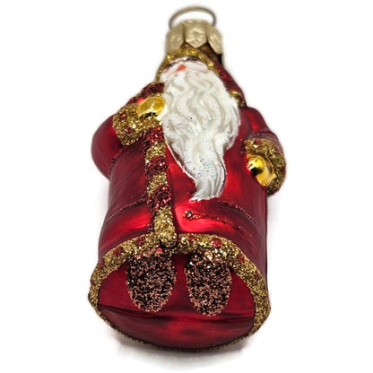 Patricia Breen Miniature Candy Cane Santa Red Micro Mini Christmas Ornament 229310