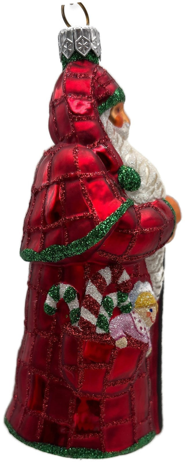 Patricia Breen Patchwork Santa Bear Snowman Candy Canes Christmas Ornament2