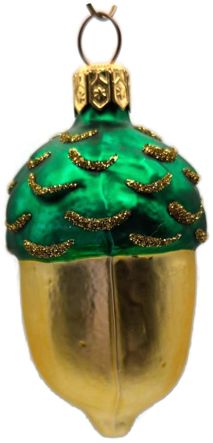 Patricia Breen Walk in the Woods Acorn Gold Green Fall Christmas Ornament 96511