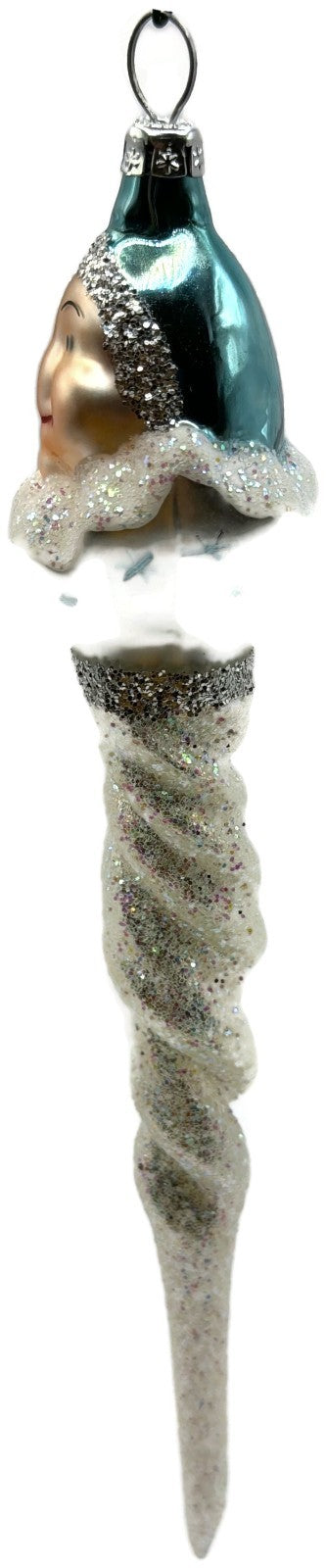 Christopher Radko Jack Frost Twisted Icicle Glass Christmas Ornament 93 333 04
