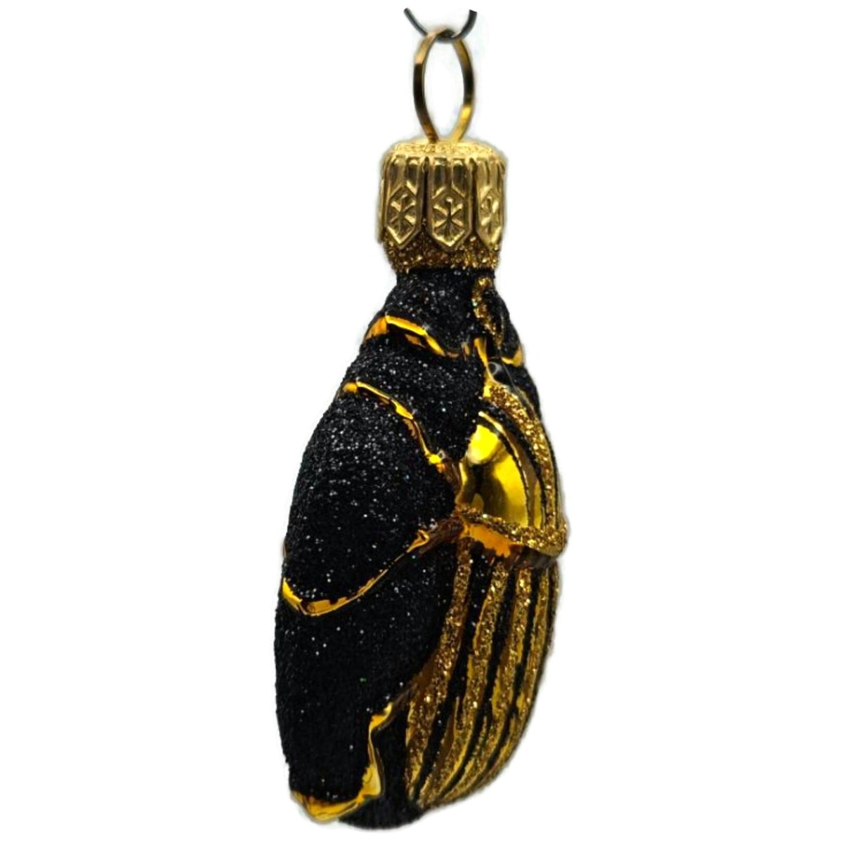 Patricia Breen Bugs Black Gold Beetle Stripe Insect Christmas Ornament 23118