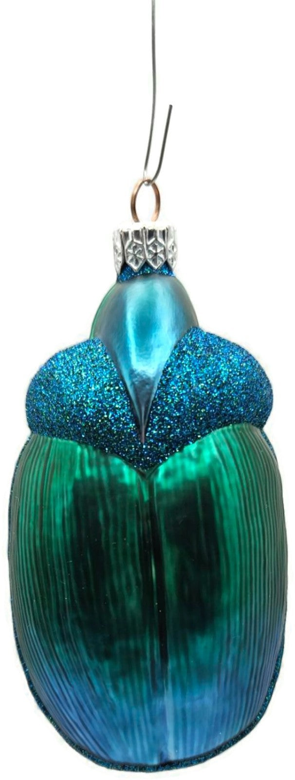 Patricia Breen Scarab Santa Claus Turquoise Bug Spring Christmas Ornament 2000NM1