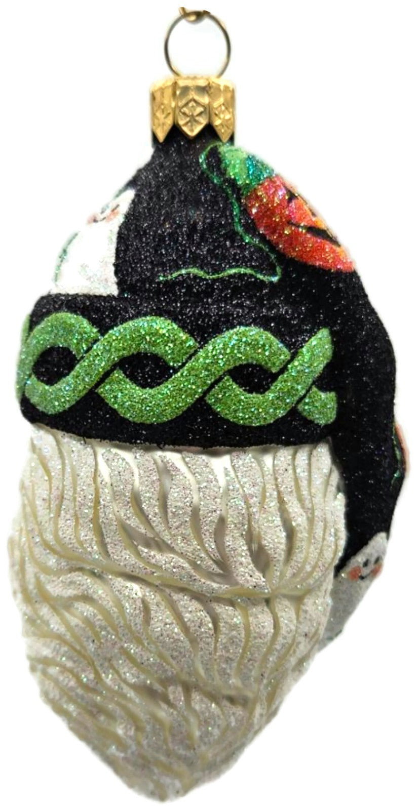 Patricia Breen Sparkle Plenty Halloween Santa Pumpkin Ghost Glass Ornament 23525