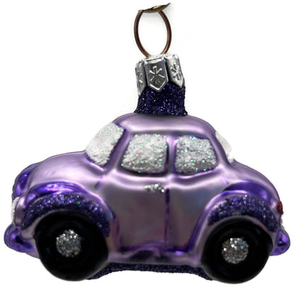 Patricia Breen Car Purple Glass OOAK Christmas Tree Decor Ornament CATZ 9900CO3
