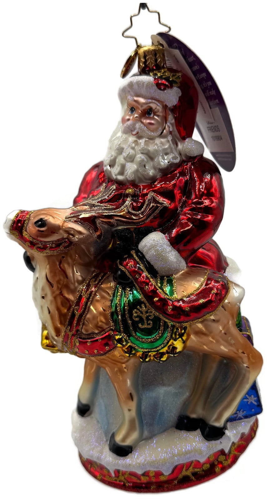 Christopher Radko Deer Friends Santa Reindeer Christmas Ornament 101690410