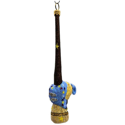 Patricia Breen Over Salem Blue Dress Witch Stars Glass Halloween Ornament 25617