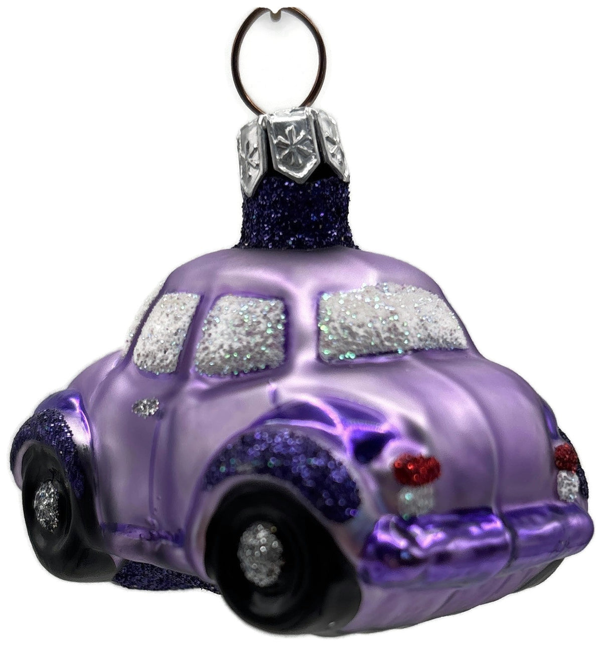 Patricia Breen Car Purple Glass OOAK Christmas Tree Decor Ornament CATZ 9900CO4