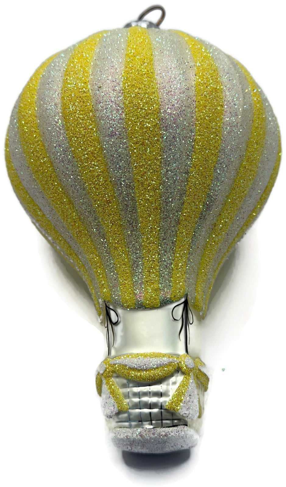 Patricia Breen Petite Balon Lemon Hot Air Balloon Yellow Striped Ornament 21214