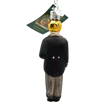 Old World Christmas Groom Blonde Black Suit Wedding Keepsake OWC Tree Ornament3