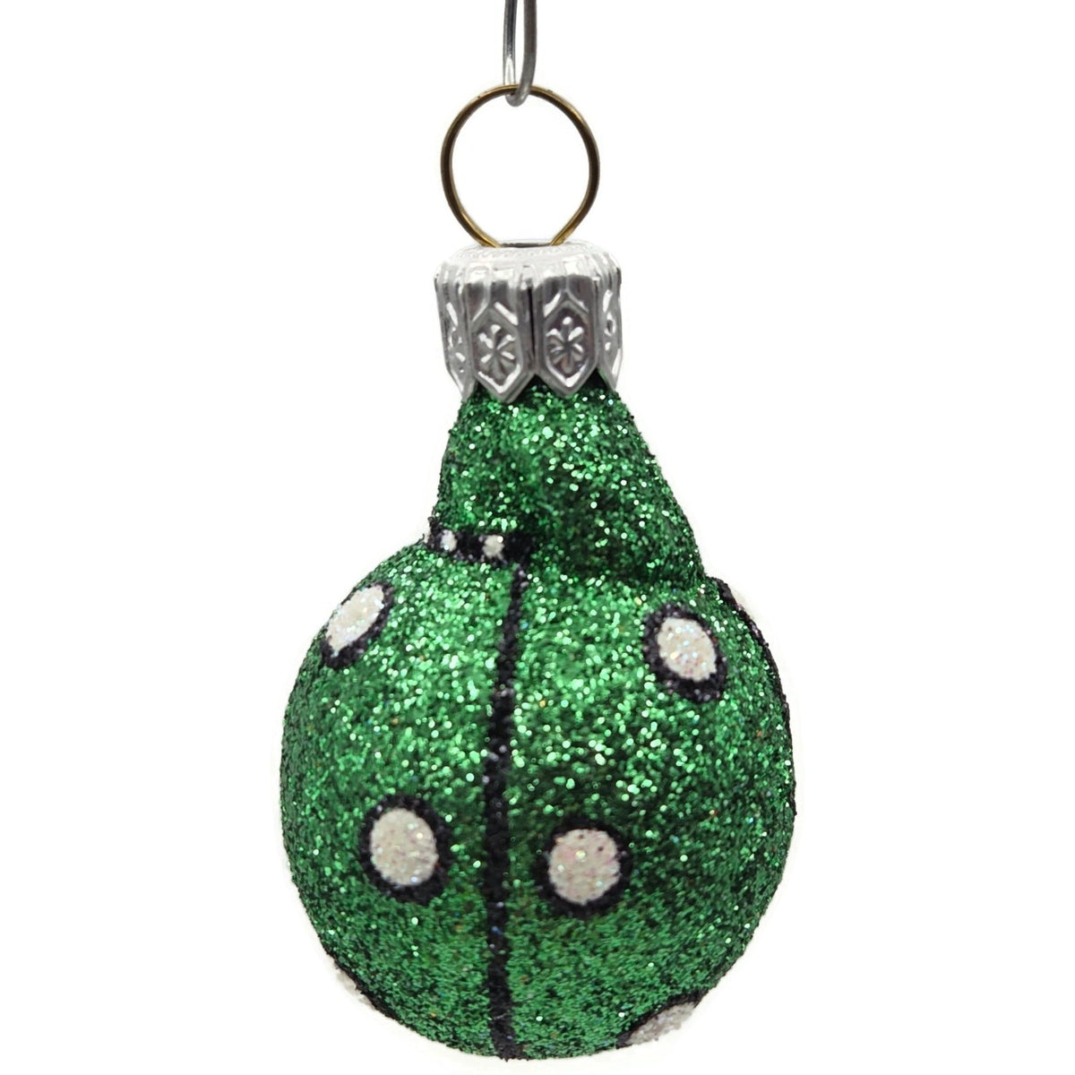 Patricia Breen Ladybug Noel Green Glittered Polka Dots Christmas Ornament 25276
