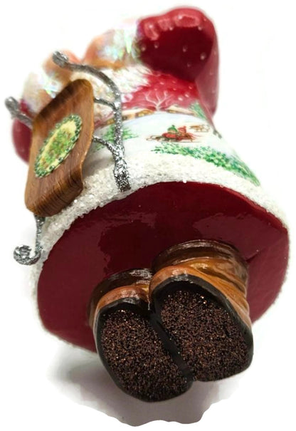 Patricia Breen Oakley Claus Sledding Children Red Christmas Tree Ornament 34329