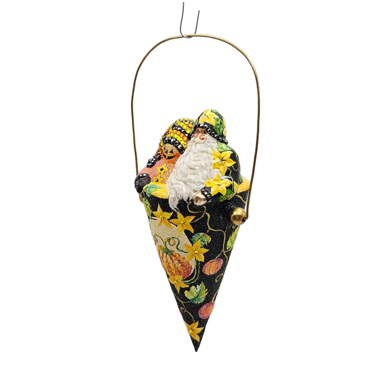 Patricia Breen Victorian Candy Cone Autumnal Pumpkins Christmas Ornament 25801