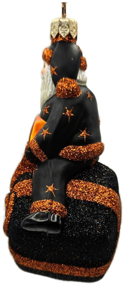 Patricia Breen For You Henry Black Orange BOO Santa Halloween Ornament Item 20132