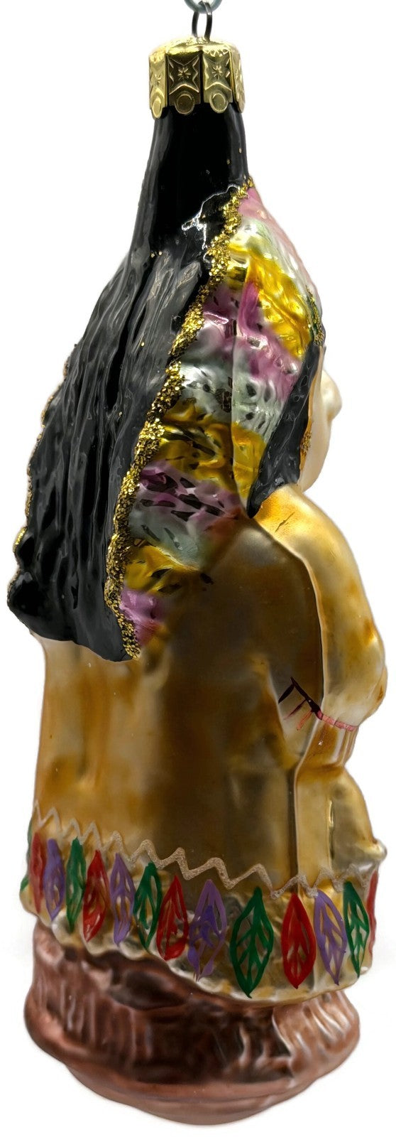 Christopher Radko Sitting Bull Indian Chief Glass Christmas Ornament 91 107 04
