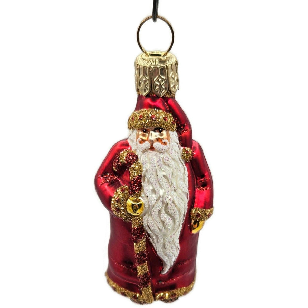 Patricia Breen Miniature Candy Cane Santa Red Micro Mini Christmas Ornament 22931