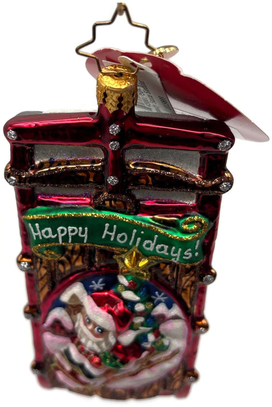 Christopher Radko 2019 Speedy Santa Sledder Glass Christmas Ornament 10198998