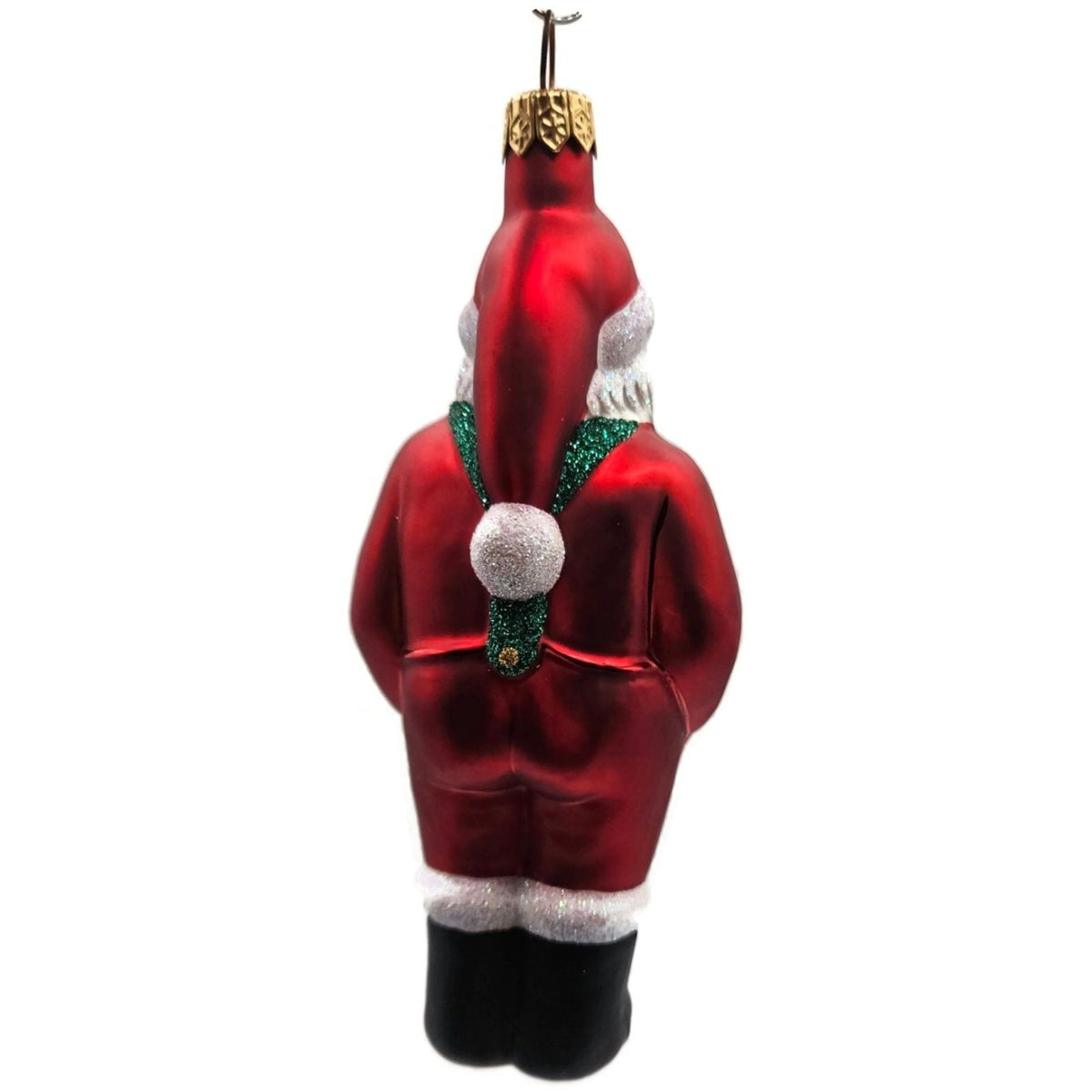 Patricia Breen Workshop Santa Red Glittered Suspenders Christmas Ornament 96534