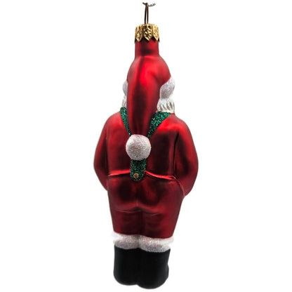 Patricia Breen Workshop Santa Red Glittered Suspenders Christmas Ornament 96534