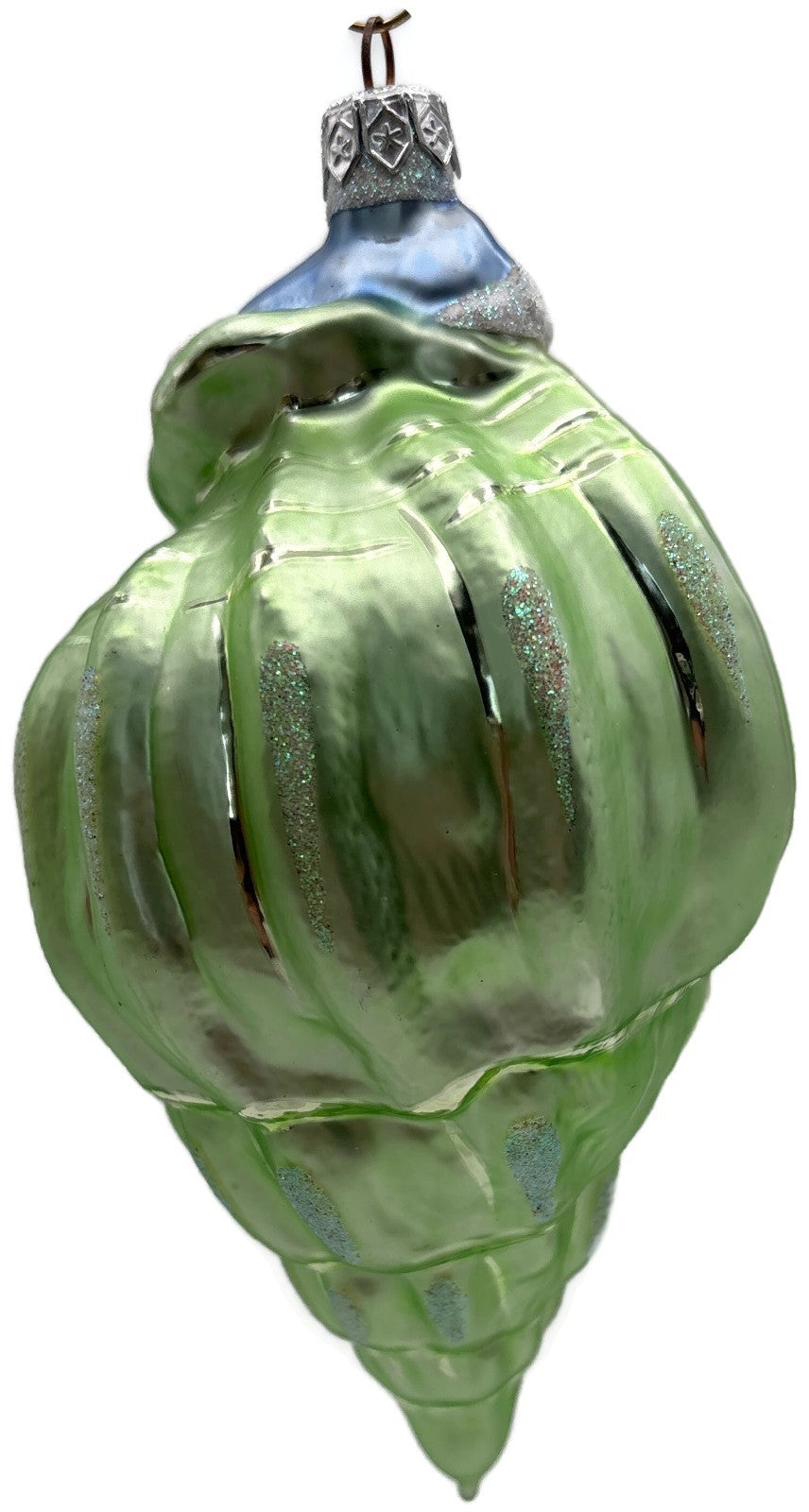 Patricia Breen Coastal Santa Green Seashell Aquatic Christmas Ornament 97105