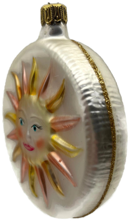 Christopher Radko 1993 Sunny Side Up Celestial Sun Glass Ornament 93 103 03
