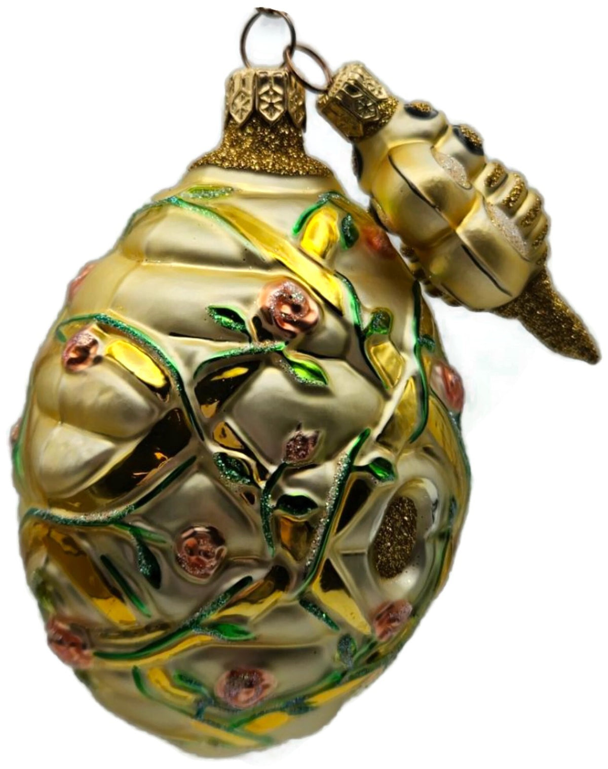 Patricia Breen Trelliage Beehive Pink Rose Gold Bee 2 Part Spring Ornament 20434