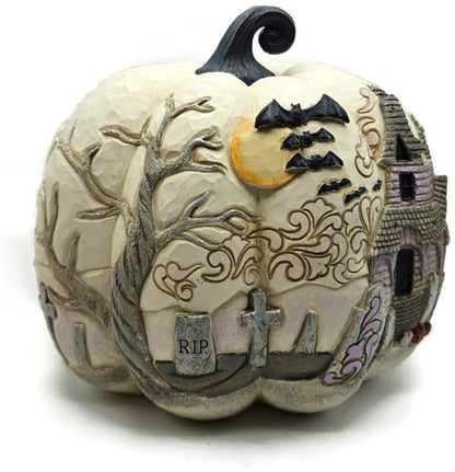 Jim Shore Heartwood Creek A Little Batty Pumpkin Enesco Halloween Decor Figurine7