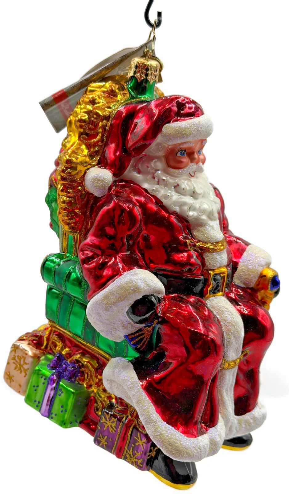 Christopher Radko Worth The Wait Sitting Santa Claus Christmas Ornament 10165172