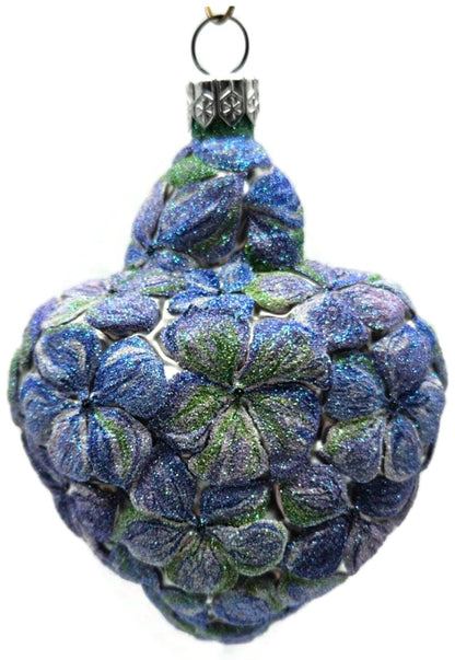 Patricia Breen Heart for Henry Blue Purple Flower Santa Spring Ornament 24155