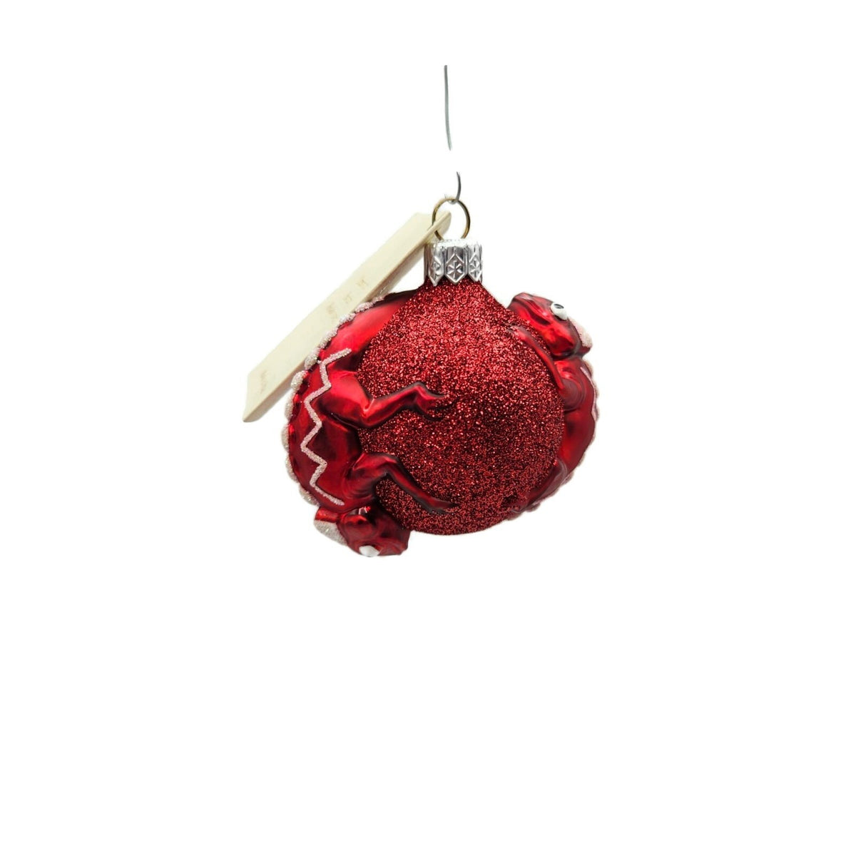 Patricia Breen Once Again for James Red Chameleon Glass Christmas Ornament 26697