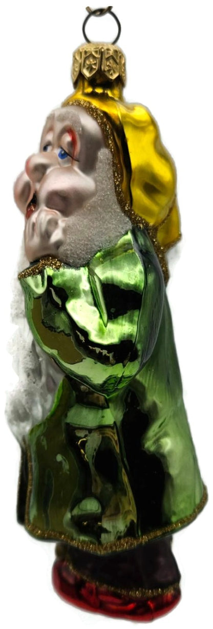 Kurt Adler Polonaise Komozja Sleepy Dwarf Snow White Green Christmas Ornament8