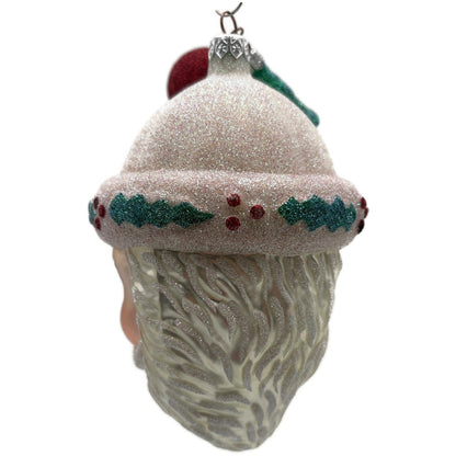 Patricia Breen Thornhill Santa Head Pearl Holly Berry Christmas Ornament 98427