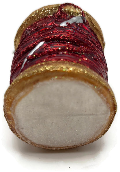 Old World Christmas Spool of Thread Sewing Needle Quilter Merck Red OWC Ornament10