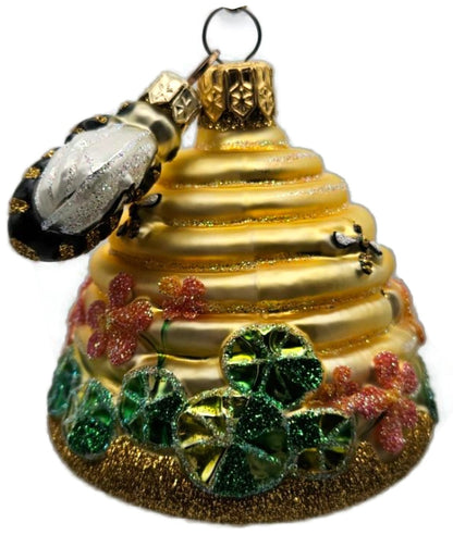 Patricia Breen Nasturtium Beeskep Floral Bees Gold 2 Part Spring Ornament 21161