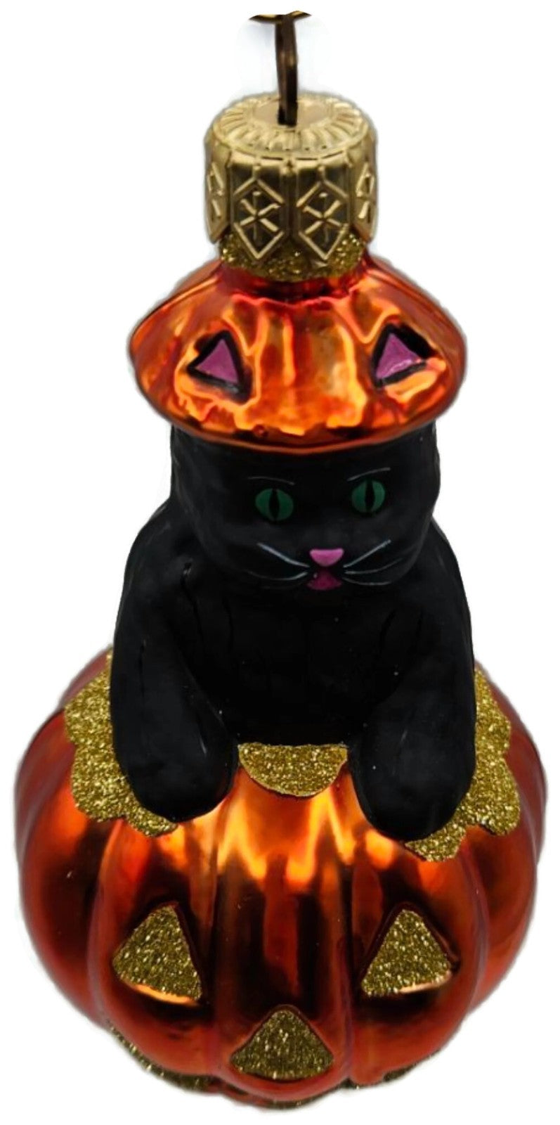 Patricia Breen Cat-O-Lantern Pumpkin Matte Christmas Halloween Ornament 98048